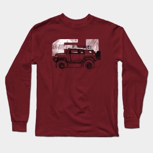 Toyota FJ Cruiser - Sketch artist Profile, best gift for FJ's Dad, Mom birthday gift, off road T-Shirt Long Sleeve T-Shirt